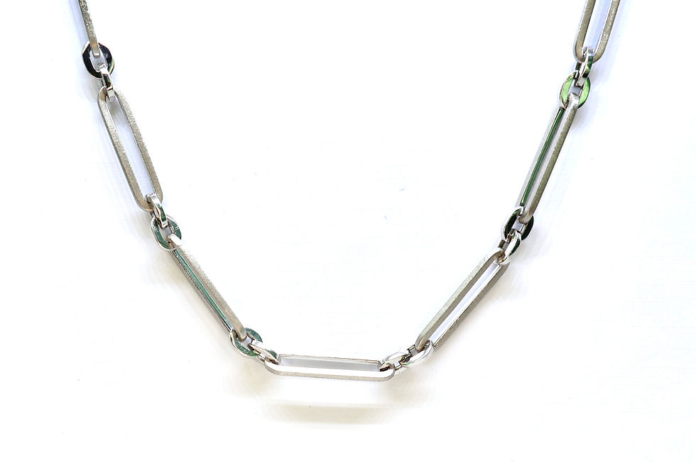 Thumbnail: Colar Malha Oca em Ouro Branco 19.2Kt - 41cm