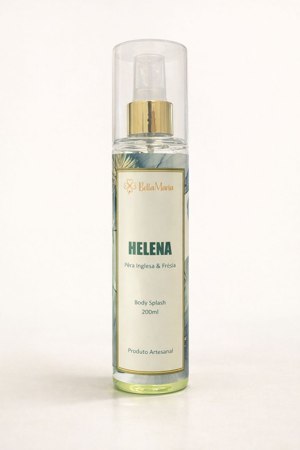 Body splash Helena 200ml Bella Maria fragrância floral frutada com pêra inglesa, frésia e fundo de âmbar e musk