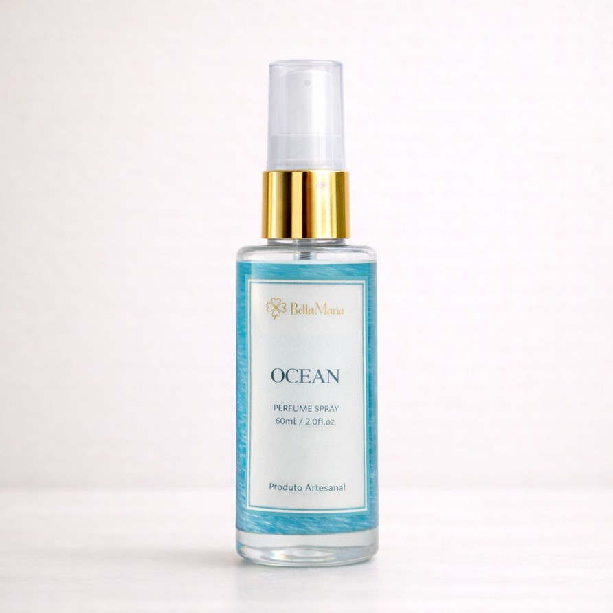 Body splash Ocean Mini Bella Maria fragrância fresca com notas marinhas leves e envolventes