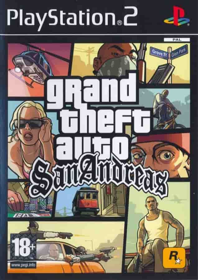 Grand Theft Auto: San Andreas PS2 Game (Pre-Owned) with Booklet