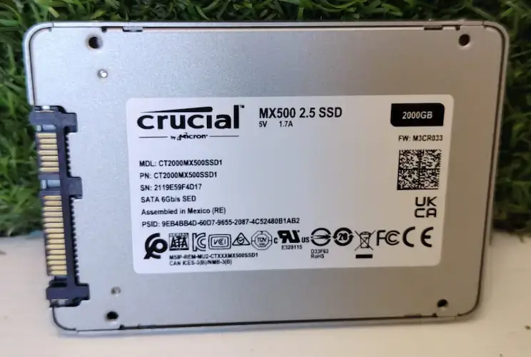 2TB Crucial MX500 Solid State Drive (Pre-Owned)