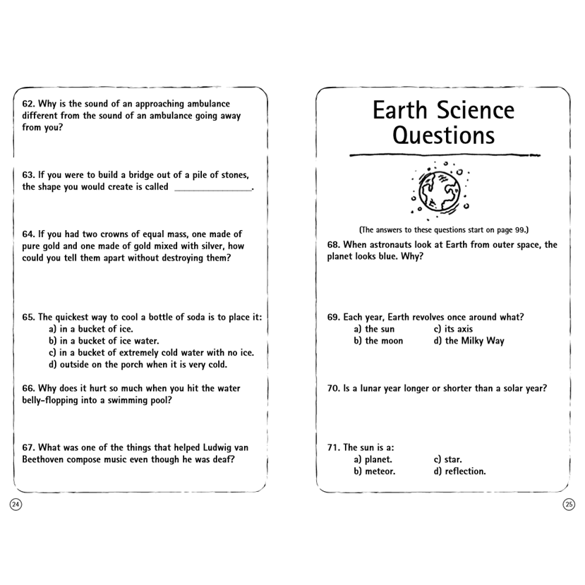 Sample spread of science challenges and questions that encourage critical thinking with STEM literature
