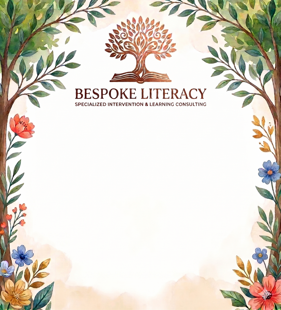 Bespoke Literacy Botanical Background
