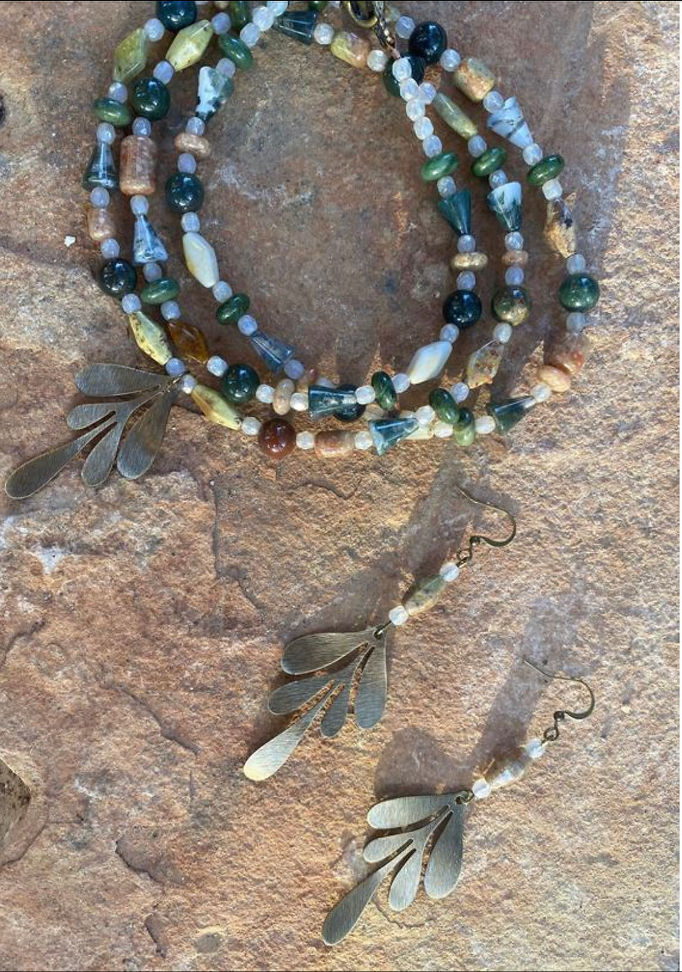 Thumbnail: Earthy Necklace & Earring Set