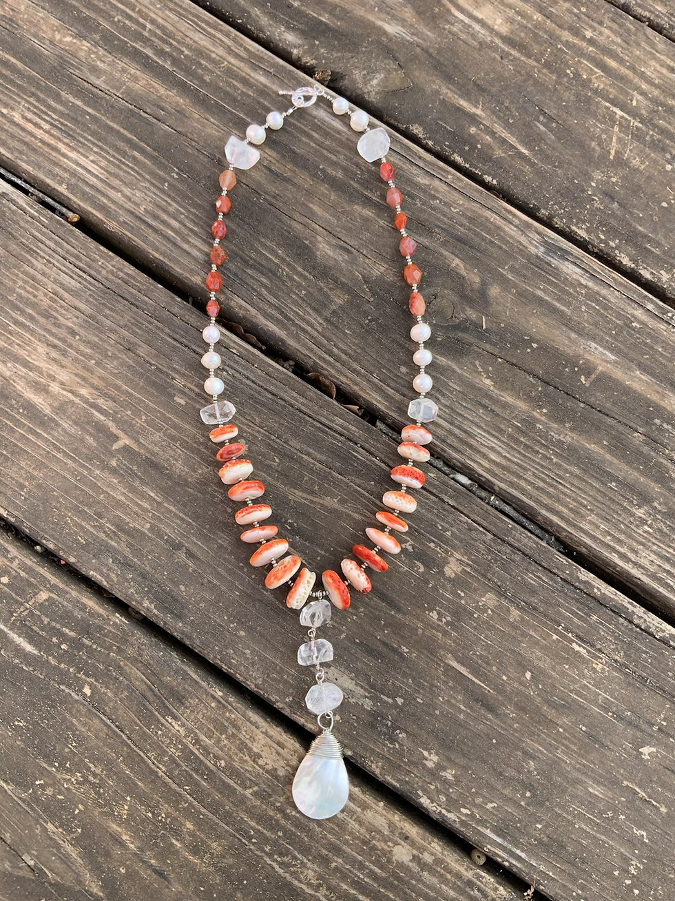 Thumbnail: Orange Spiny Oyster Necklace