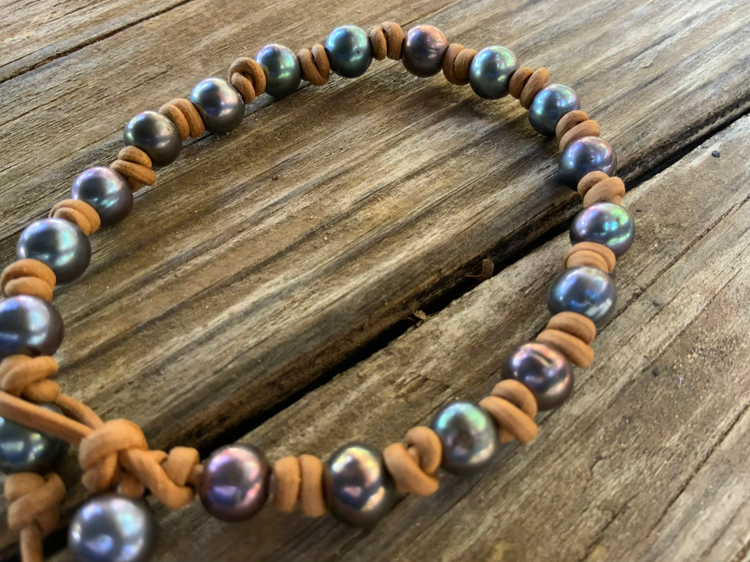 Peacock Pearl Bracelet