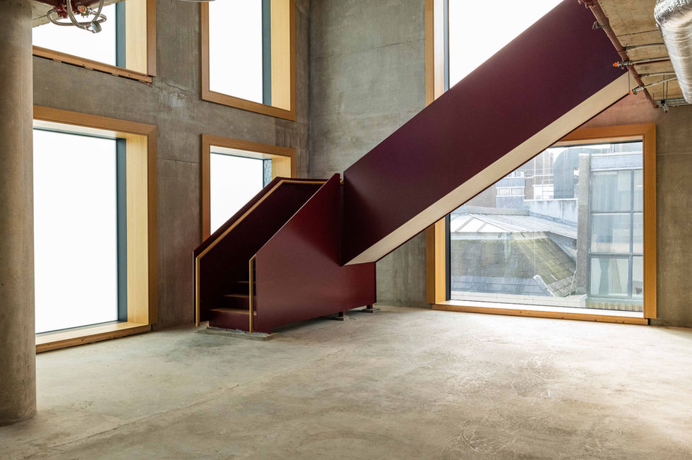 Feature staircase in premium commercial building development