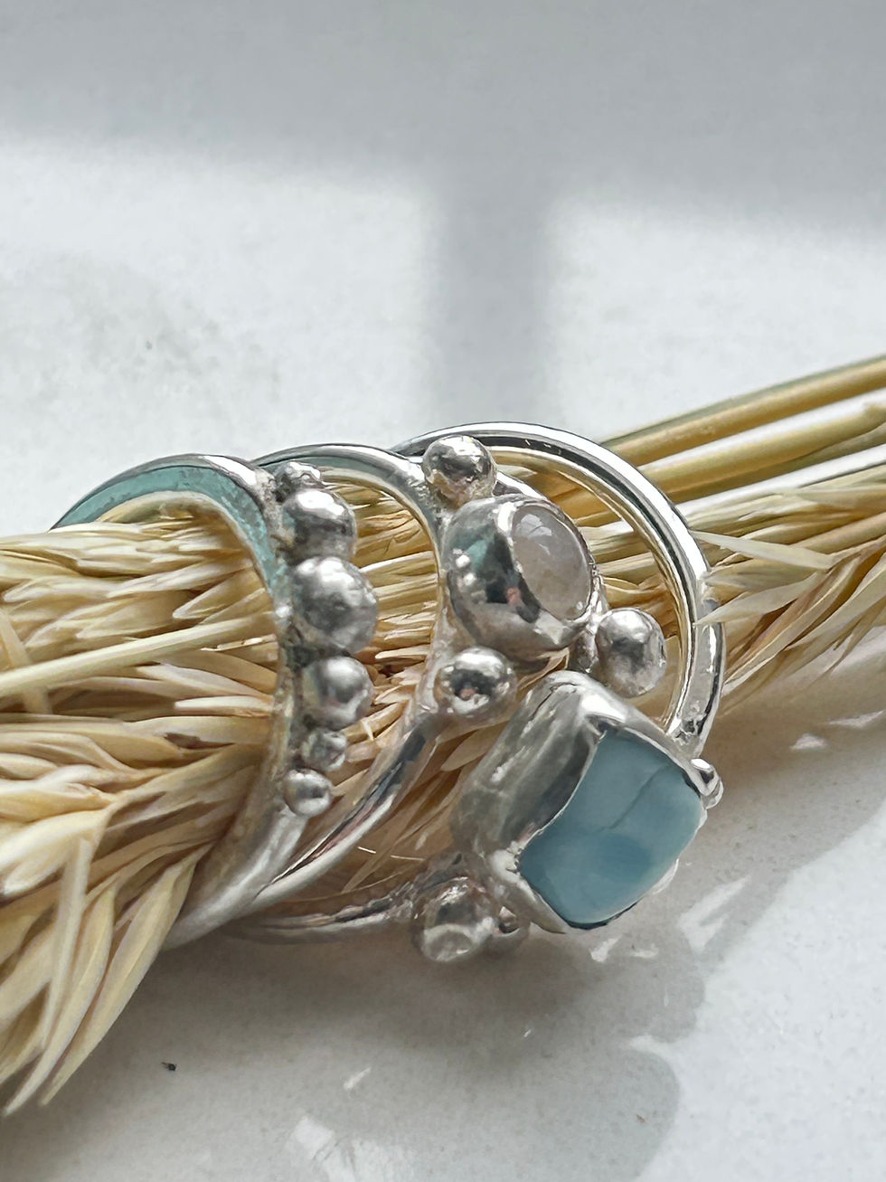 Thumbnail: Moonstone pebbles Ring pre order 