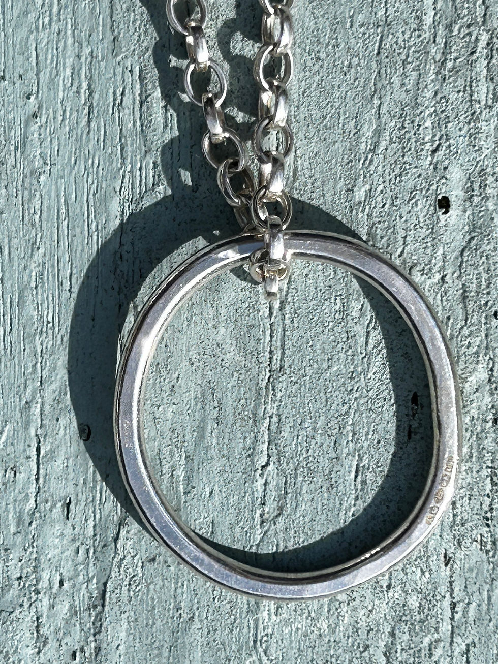 Thumbnail: La joie de vie silver necklace large made to order 