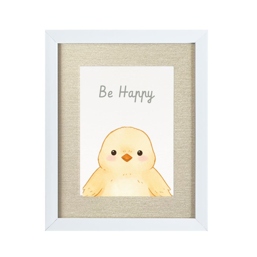 Cuadro pollito acuarela