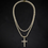 Thumbnail: Iced Out Cross Pendant Necklace with Zircon Tennis Chain for Men and Women