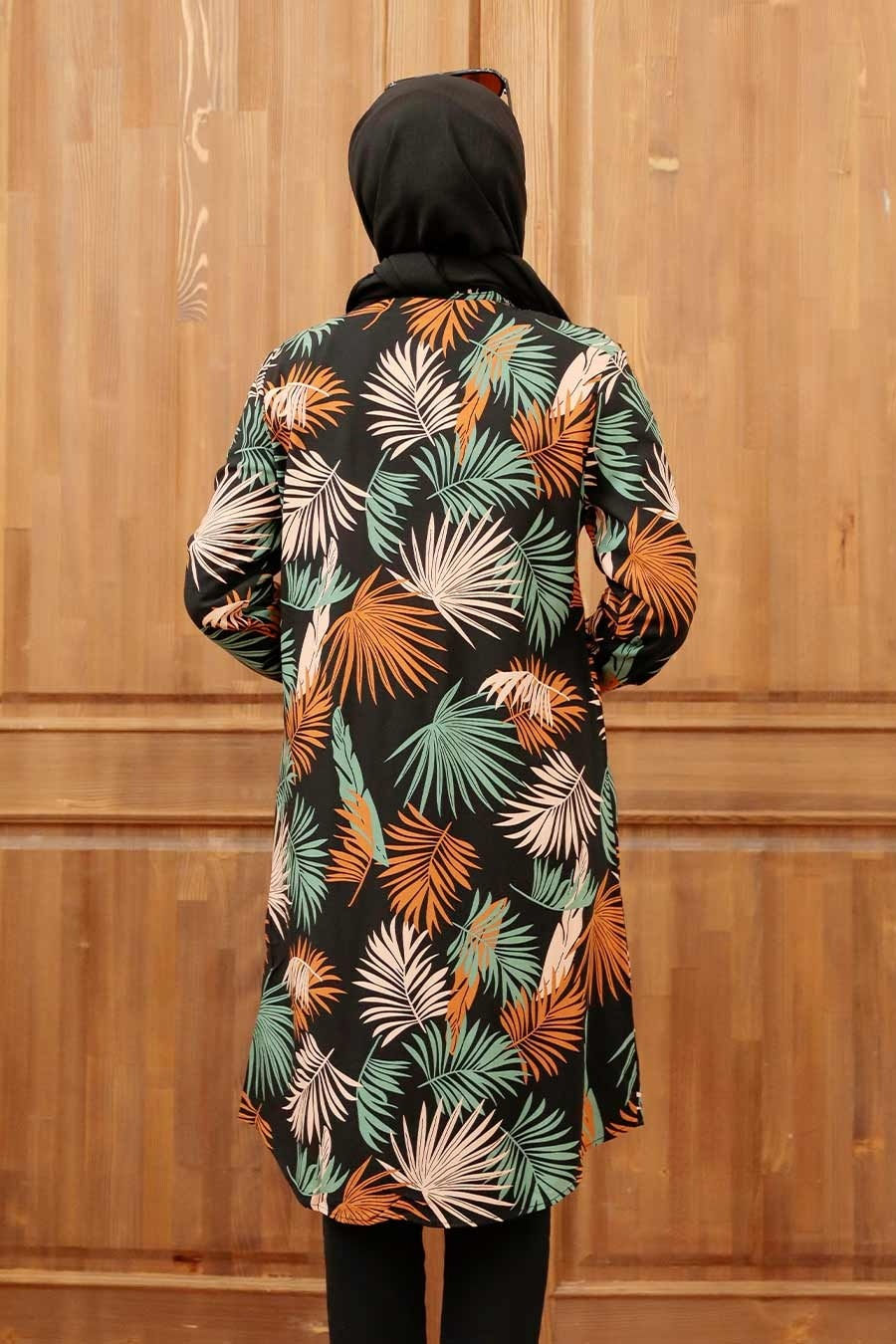 Thumbnail: Women's black embellished viscose tunic