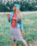 Thumbnail: Space dye pencil skirt with capri leggings attache