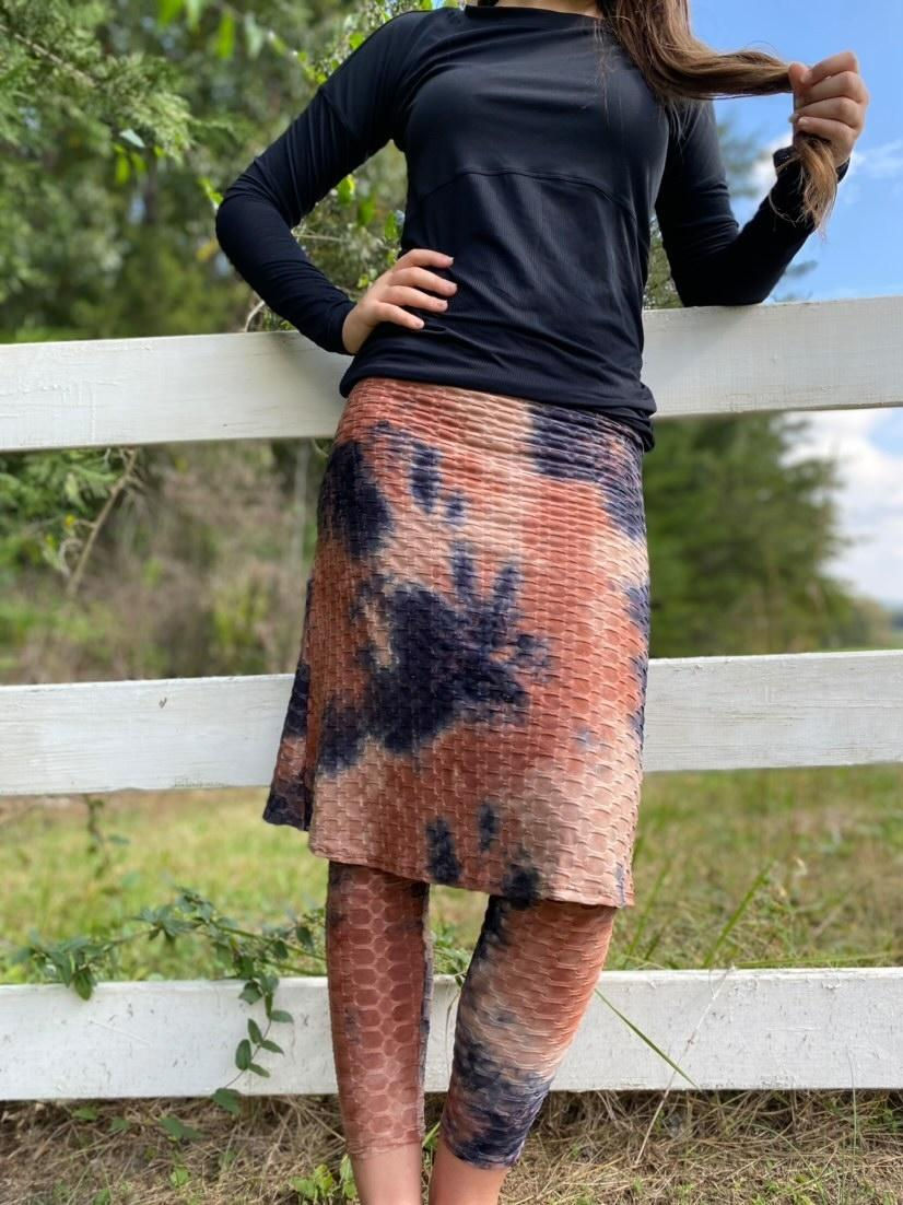 Thumbnail:  Jacquard Tie dye Athletic  pencil with long leggings 