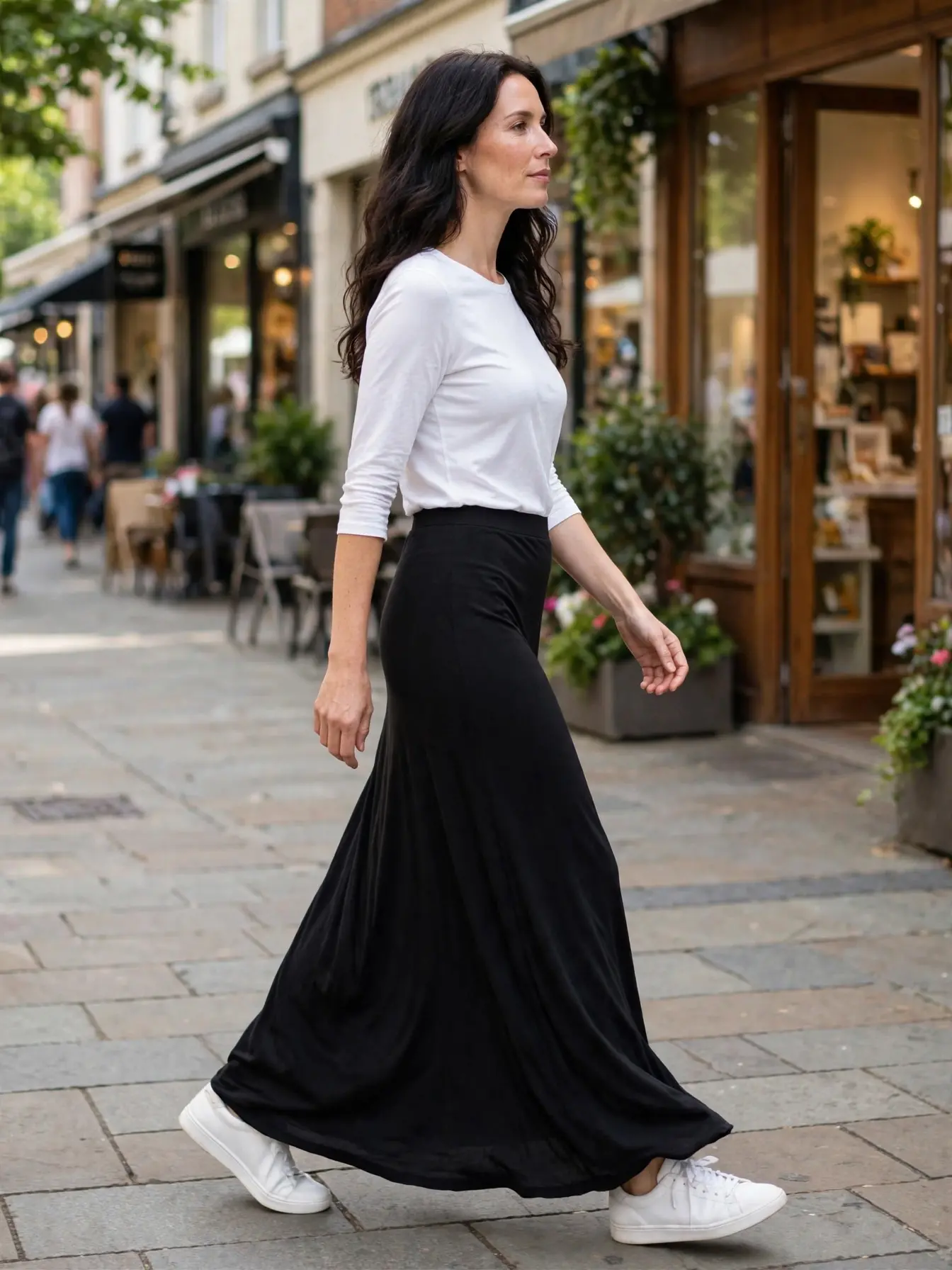   Ladies long  cotton skirt 