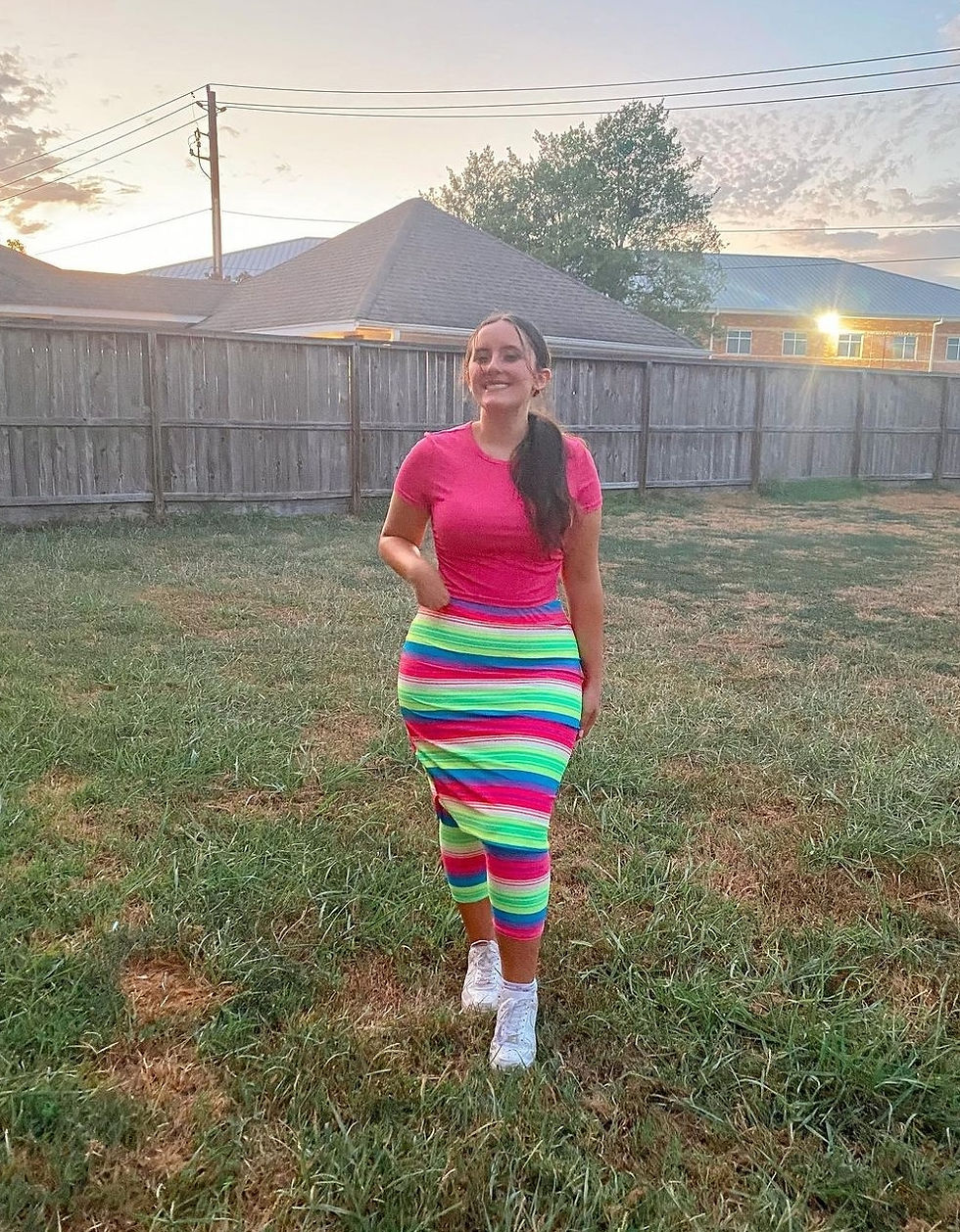 Thumbnail: Swim pencil skirt with leggings attache