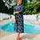 Thumbnail: Lounge swim dress with tie