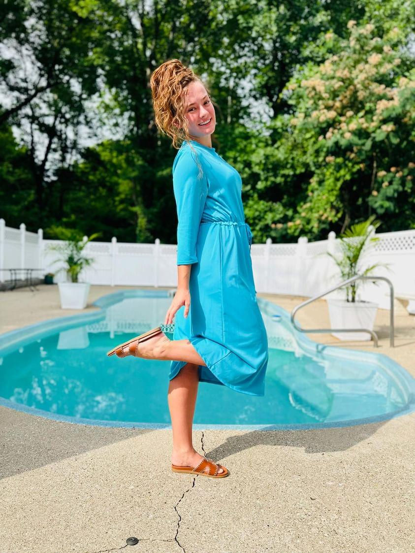 Thumbnail: Lounge swim dress with tie