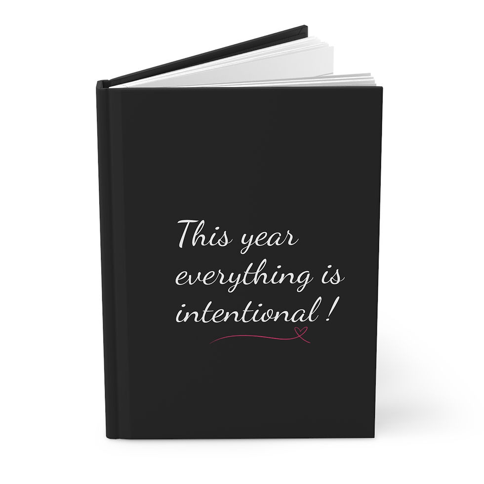 Thumbnail: This Year Everything Is Intentional! - Hardcover Journal Matte (Black)