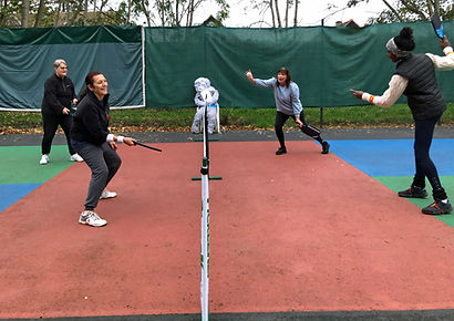 First pickleball to test the surface - girls in action.jpg