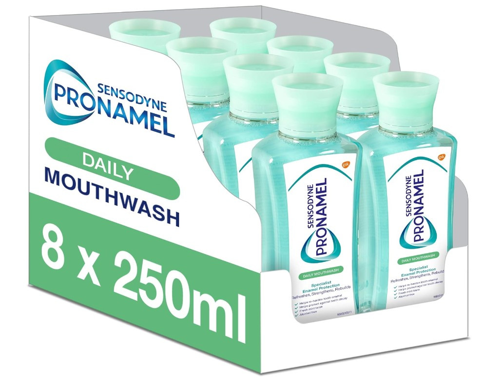 Sensodyne Pronamel Mouthwash Multipack, Daily Enamel Care Alcohol Free Mouthwash
