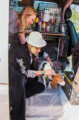 Corey Feldman with Beagle Freedom Project