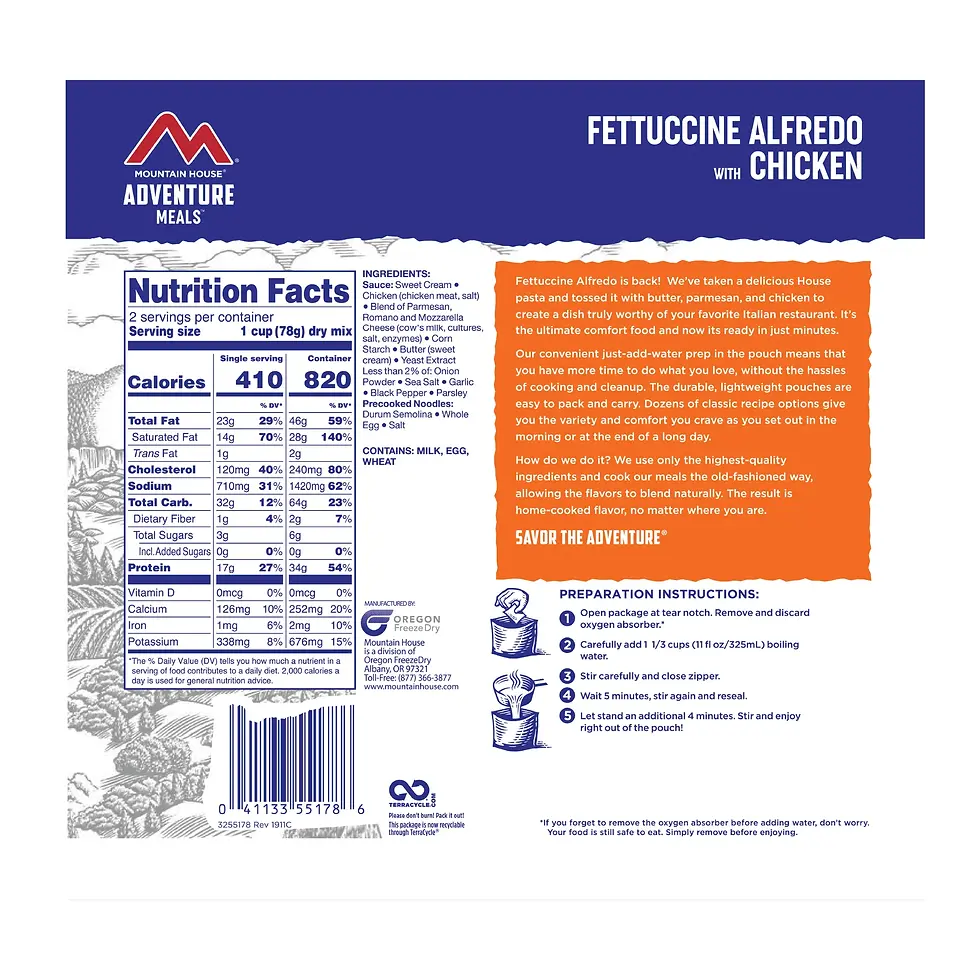 Thumbnail: Fettuccine Alfredo with Chicken - Pouch