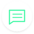 Talk icon developed as a part of the UI UX design process for Continuum