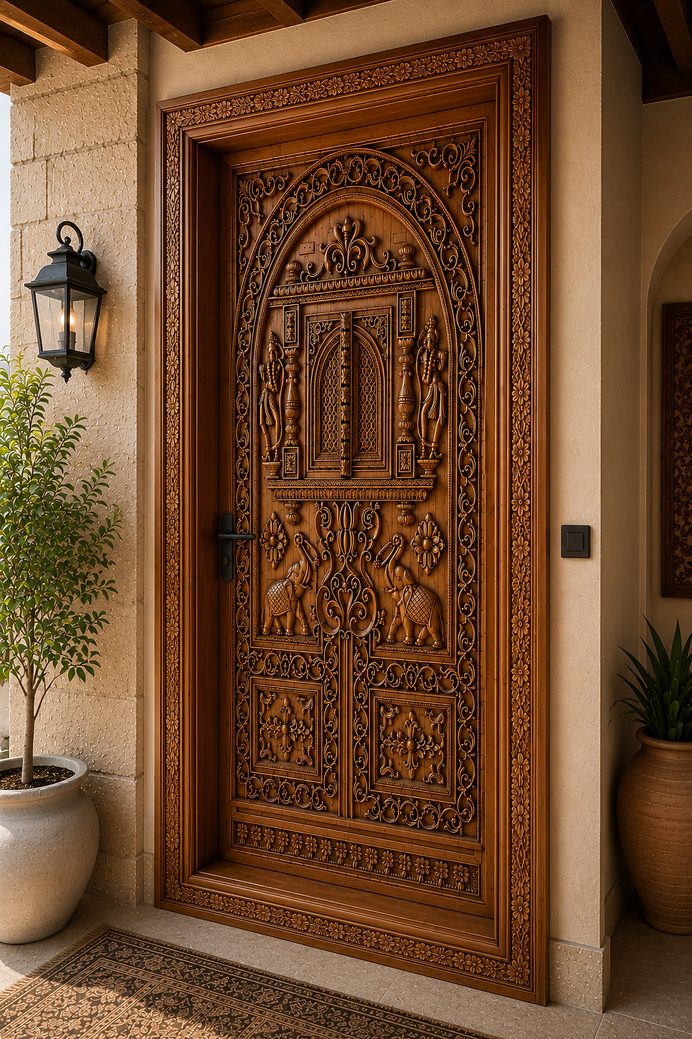 Thumbnail: Royal Heritage CNC Teakwood Door