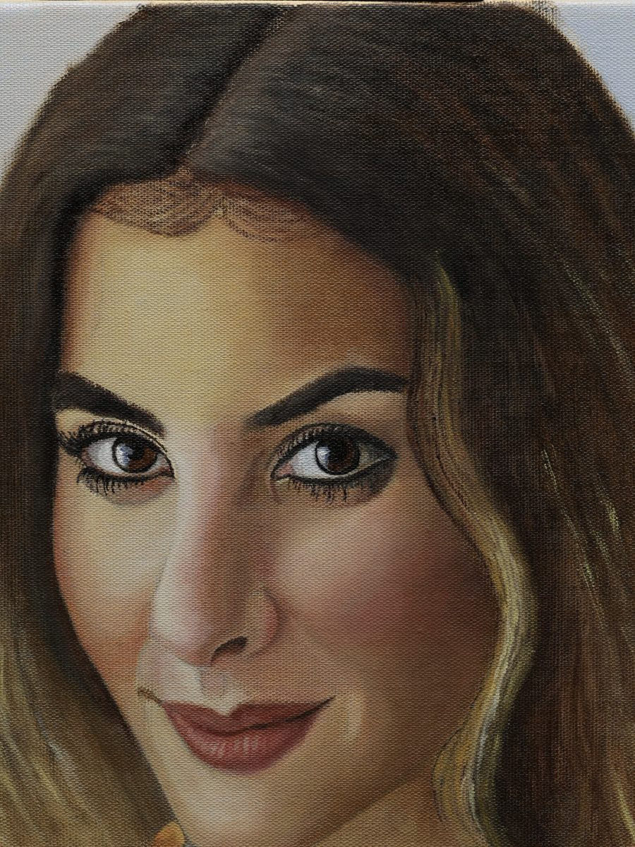 Uri Shavit portrait study demonstrating light red oil paint in warm shadow passages of the face
