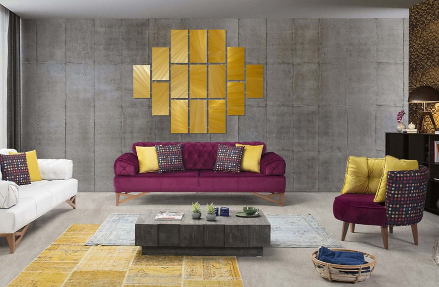 Marqueterie de paille - Salon or - Artisanat d'art - Made in France