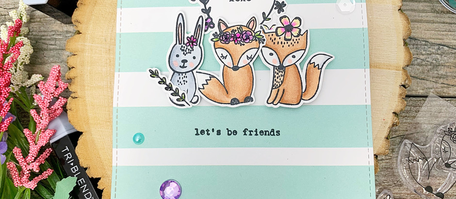 Let’s Be Friends! | Flora & Fauna Bohemian Woodland Animals + Spectrum Noir TriBlend Marke