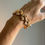 Thumbnail: Wide wavy organic pattern bracelet, 18K