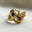 Thumbnail: Antique intertwined snakes ring, 18K