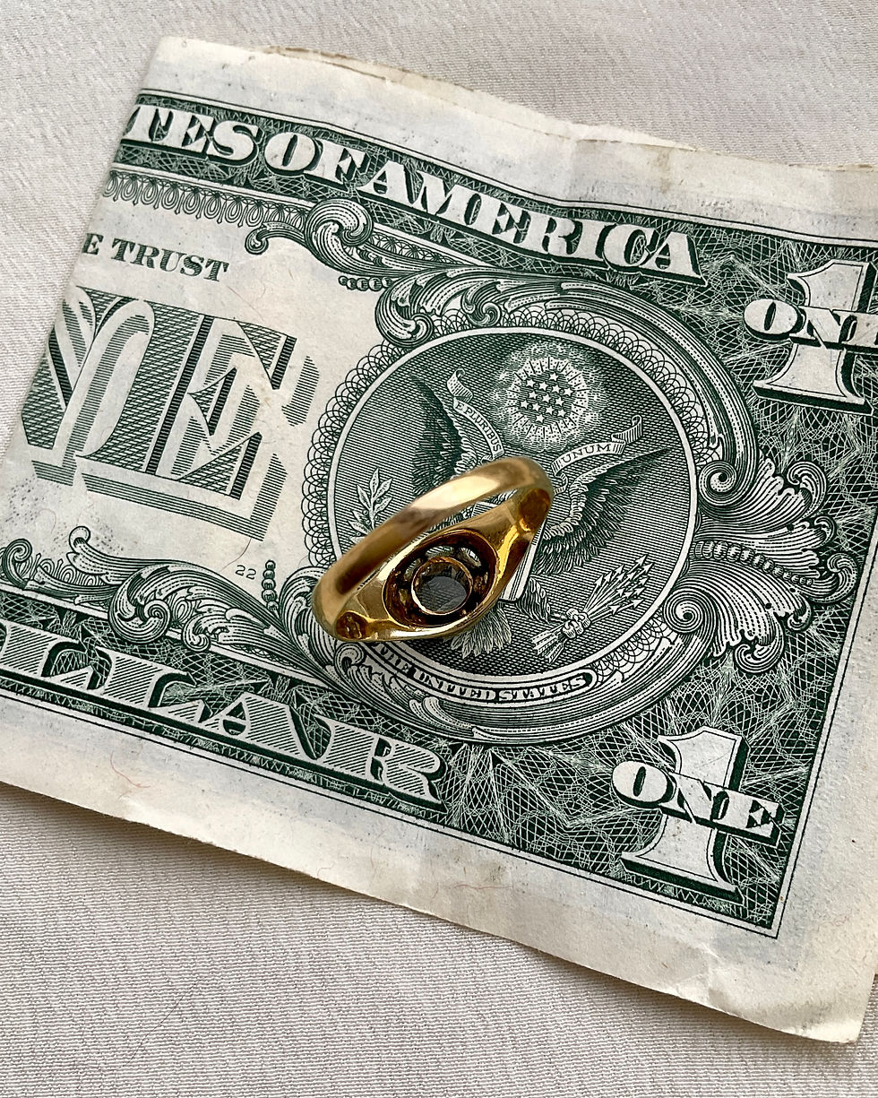Thumbnail: Super old diamond ring, 14K