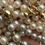 Thumbnail: Pearls with large bolt and diamond dividers, 18K