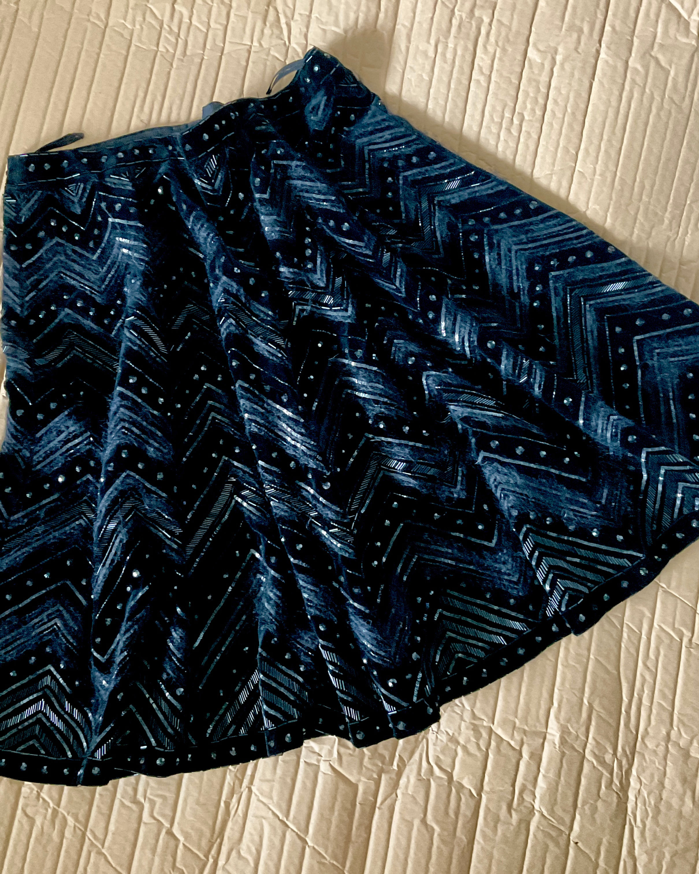 Amazing swing skirt, beaded, sz XL/XXL