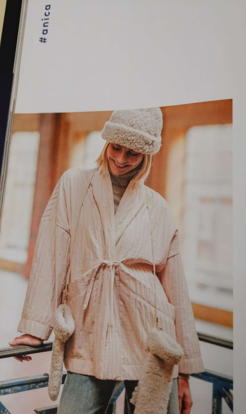 Thumbnail: Woven Poly Cotton Mix - Fibre Mood - Self Stripe Beige - FM794334