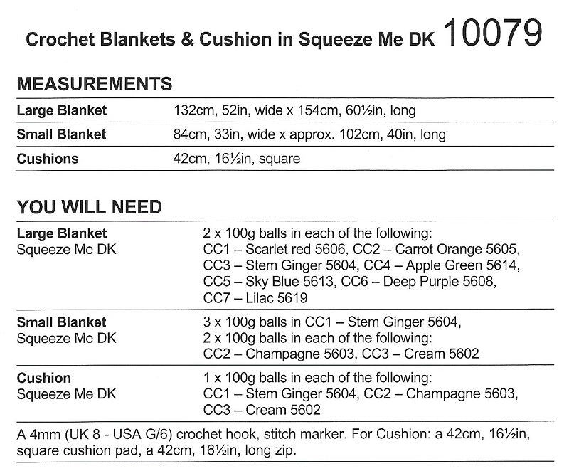 Thumbnail: Crochet Pattern - Stylecraft - Rainbow Striped Blanket - 10079