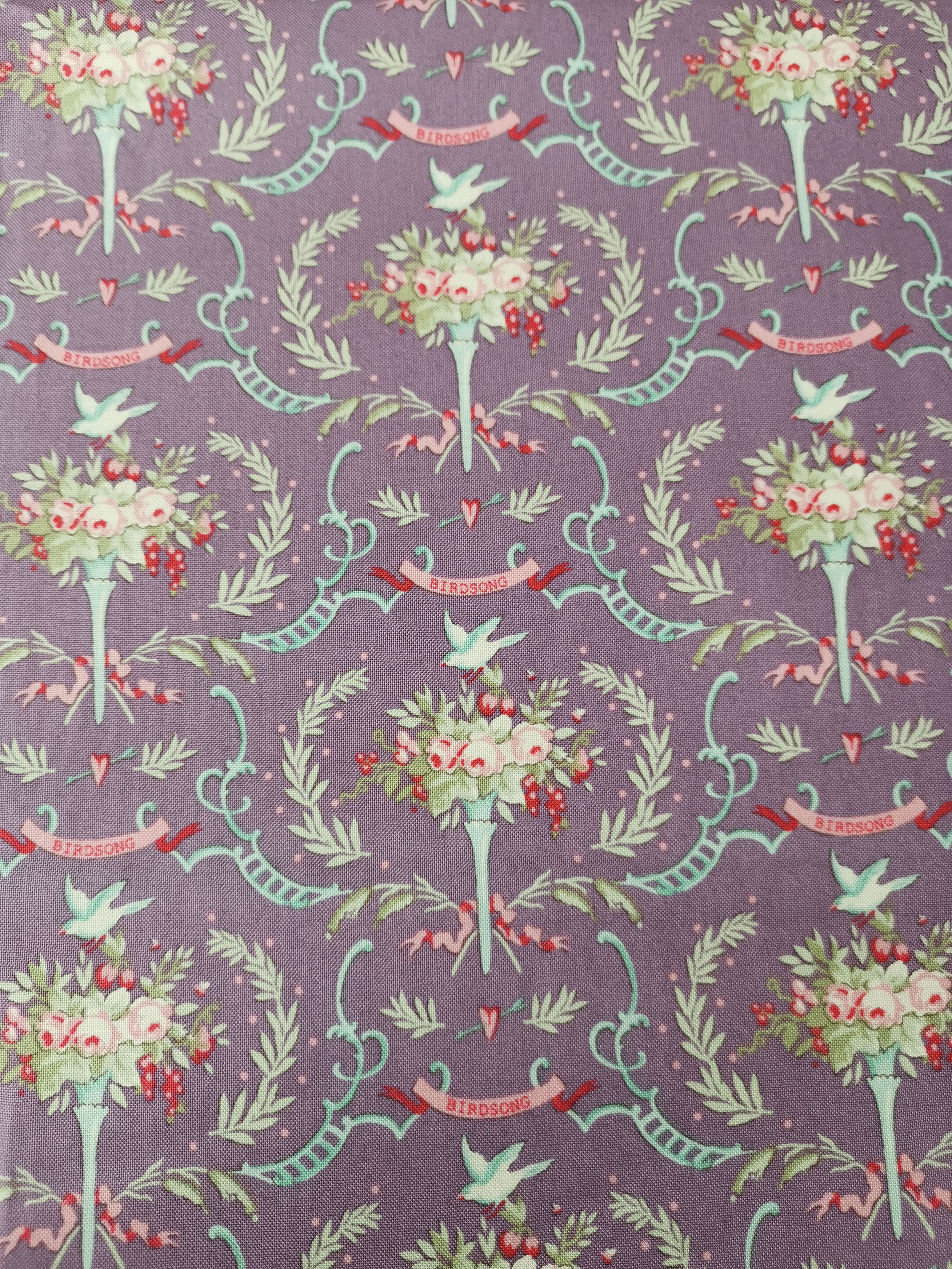 Quilting Cotton - Tilda - Old Rose - Birdsong Mauve Lilac - 100216