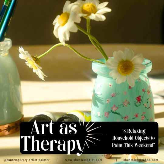 Discover how everyday household items can become therapeutic art tools. Learn relaxing painting techniques to ease stress and express your creativity at home.