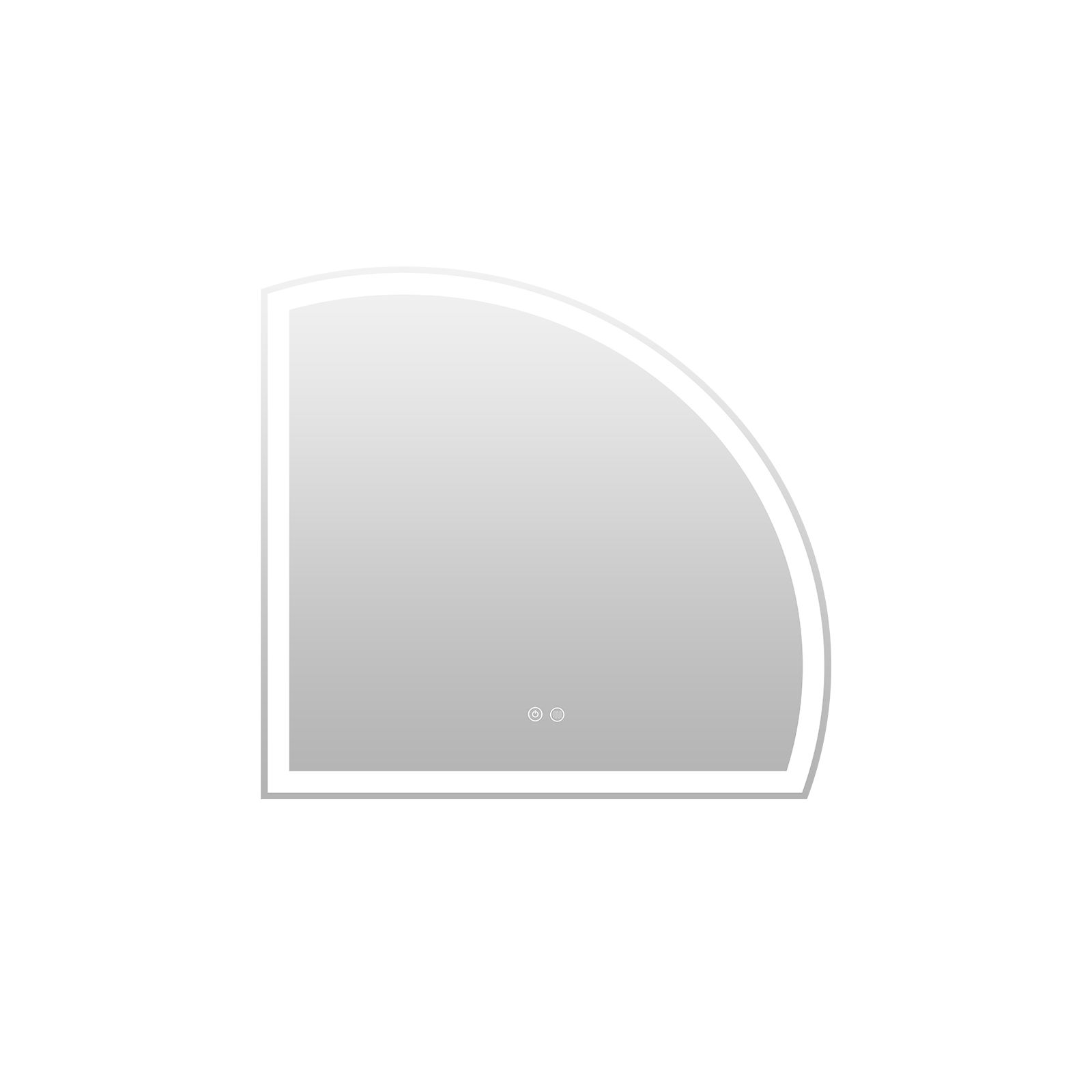 Irregular frameless LED wall mirror