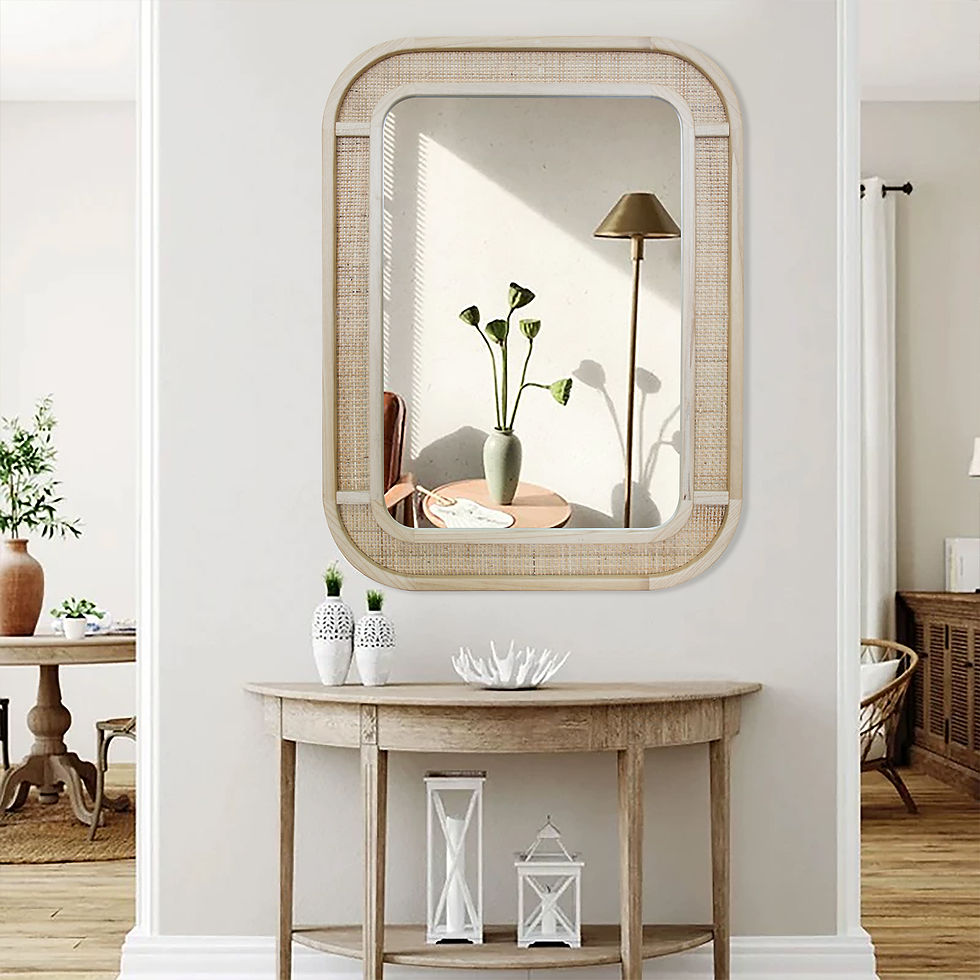 縮圖：Wooden frame WALL mirror