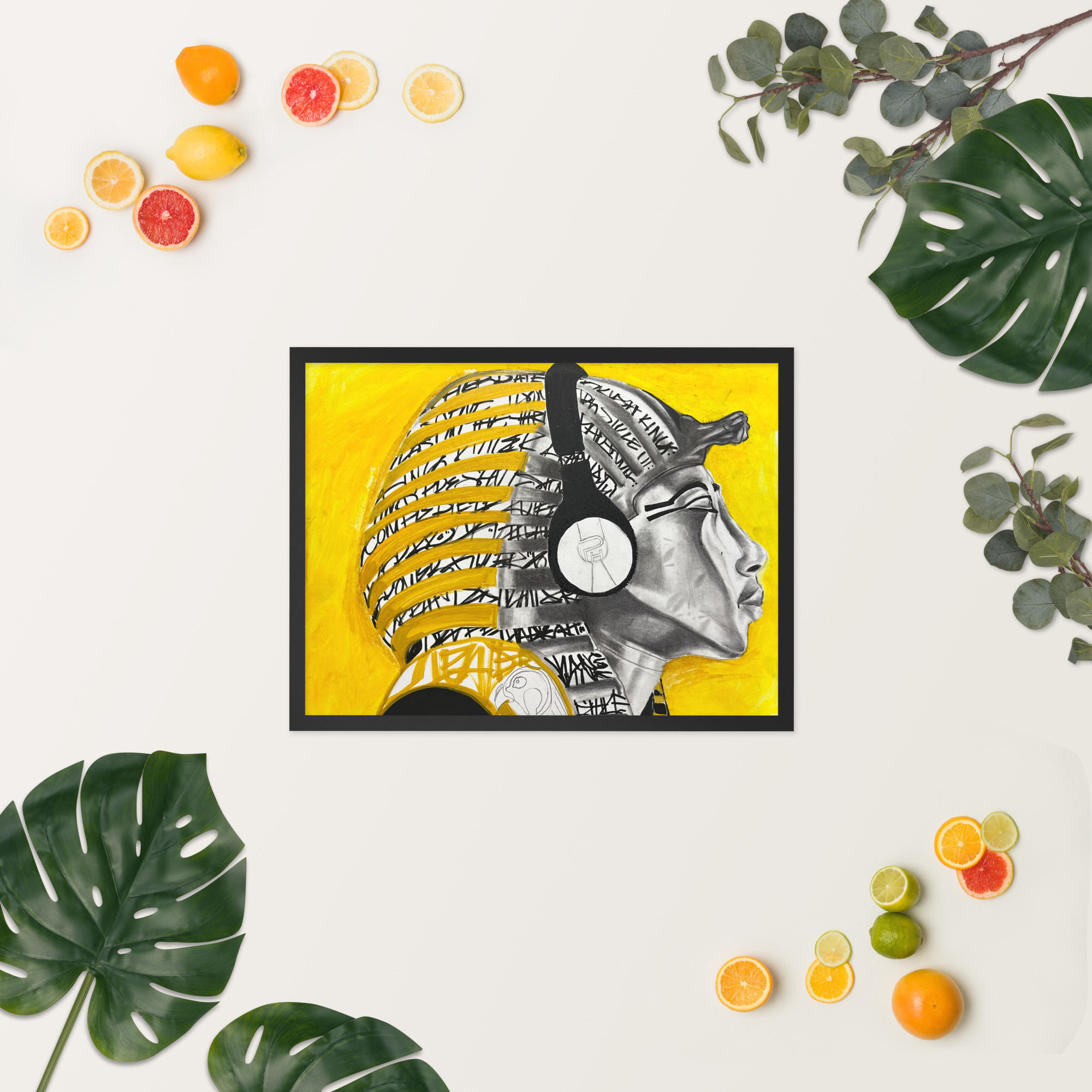 Framed photo paper poster