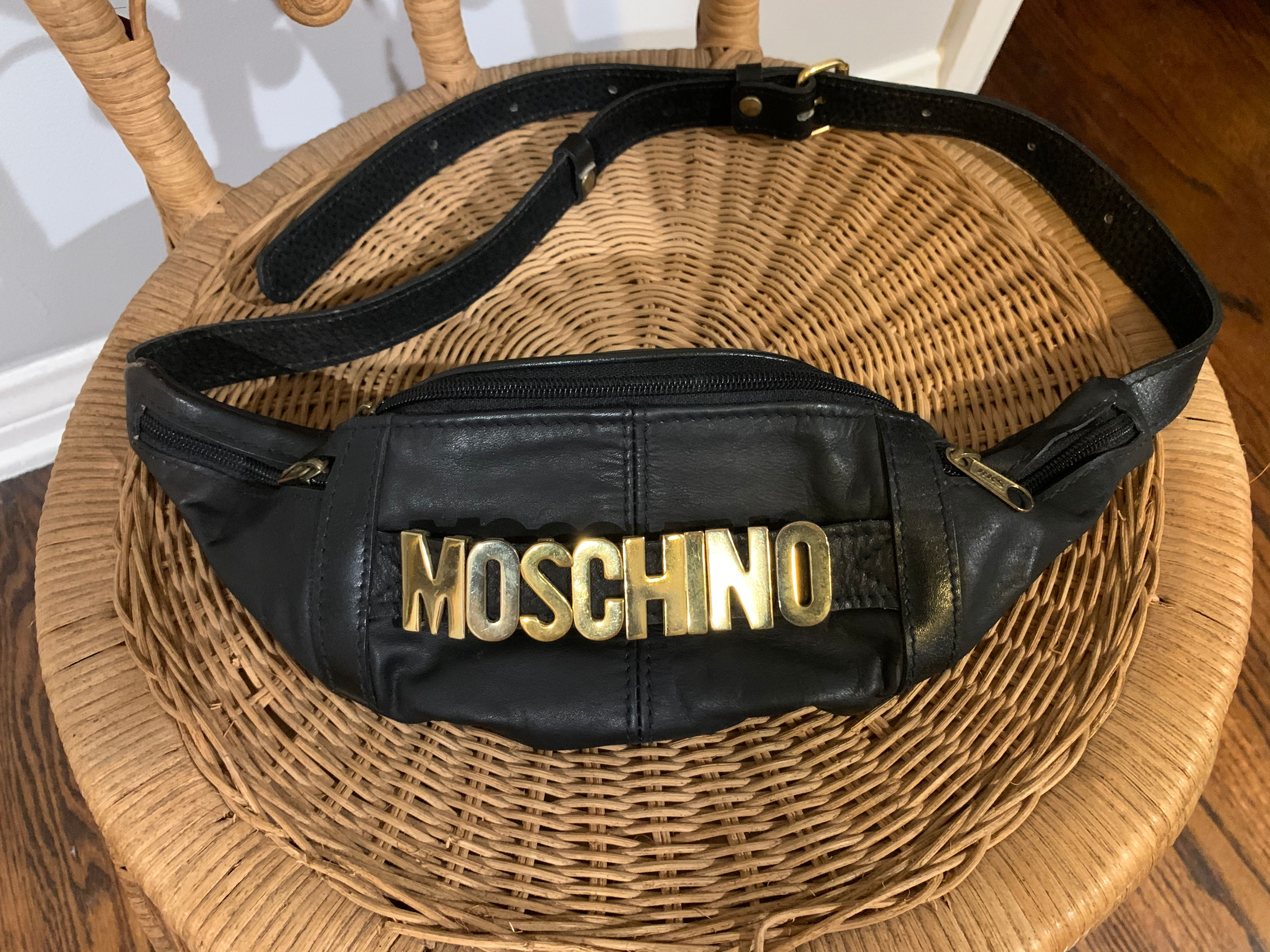Leather Moschino Fanny Pack