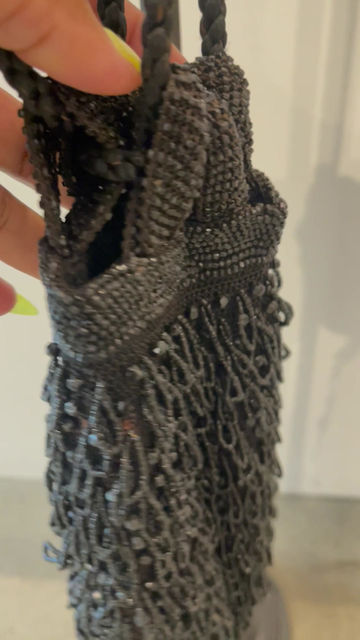 Thumbnail: Antique Glass Bead Flapper Handbag 