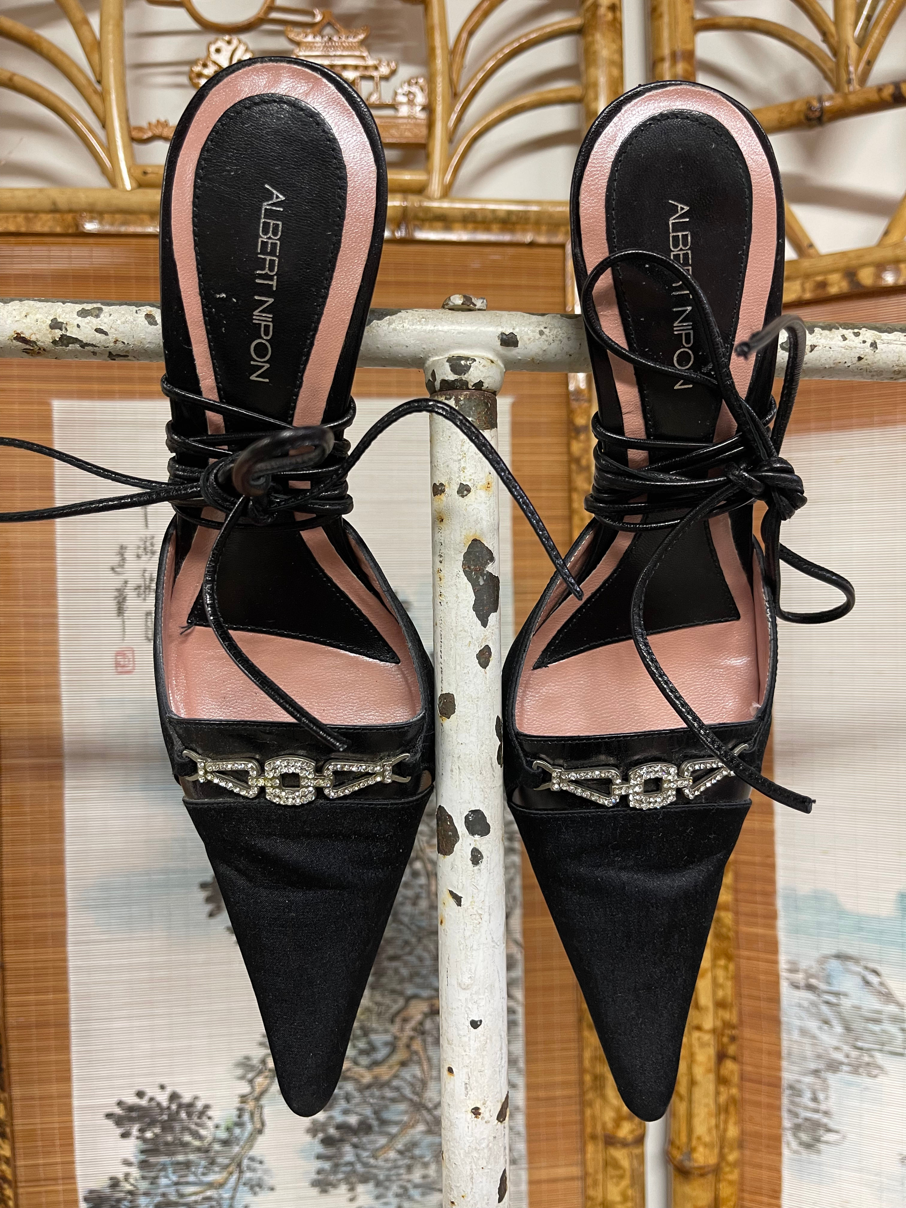 Albert Nipon Satin Sandals