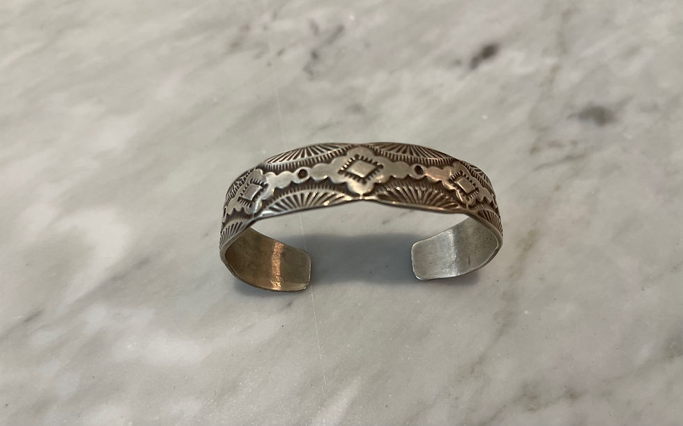 Thumbnail: Navajo Sterling Silver Cuff Bracelet 