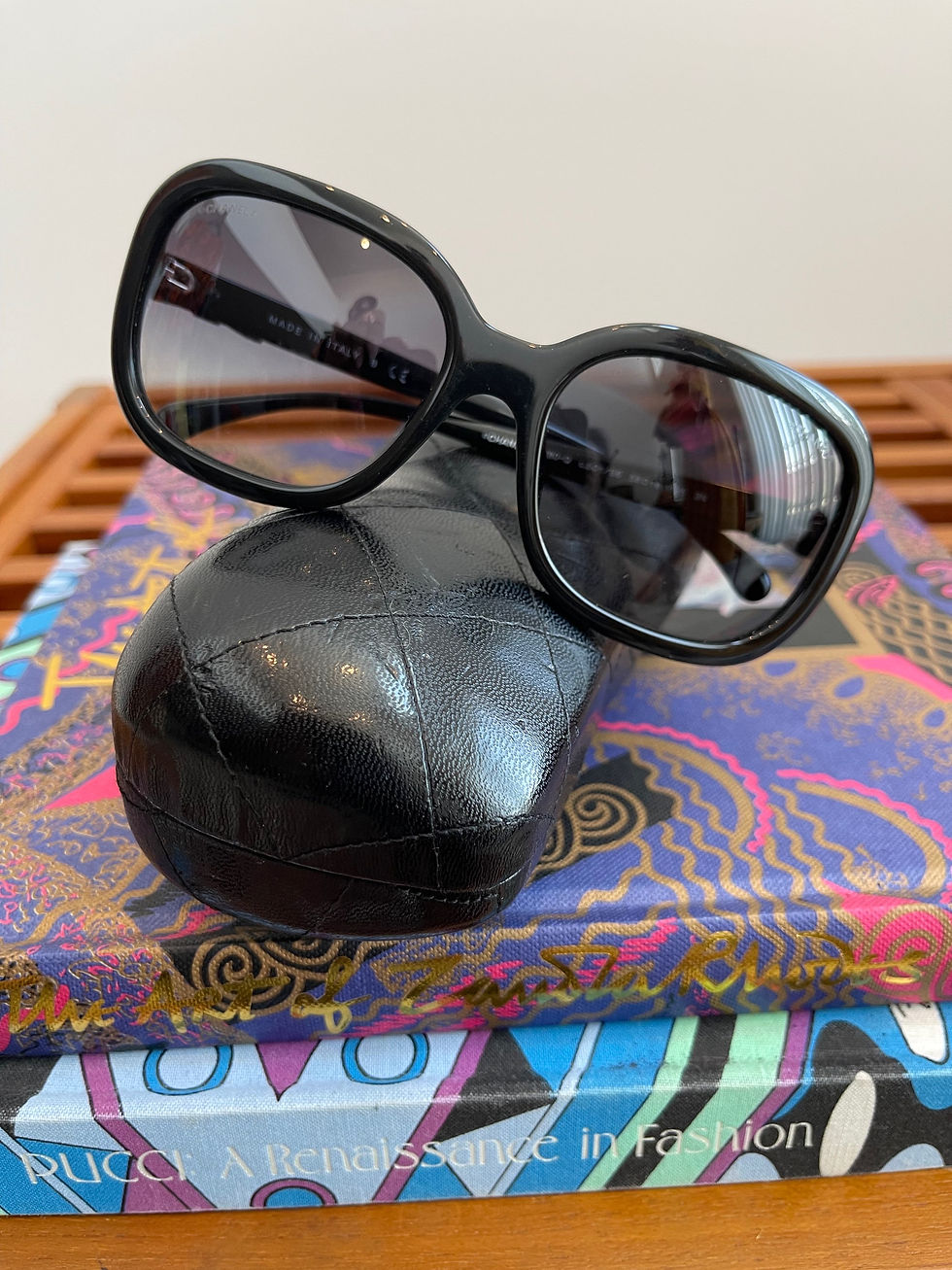 Thumbnail: Chanel Sunglasses w Patent Leather Bows