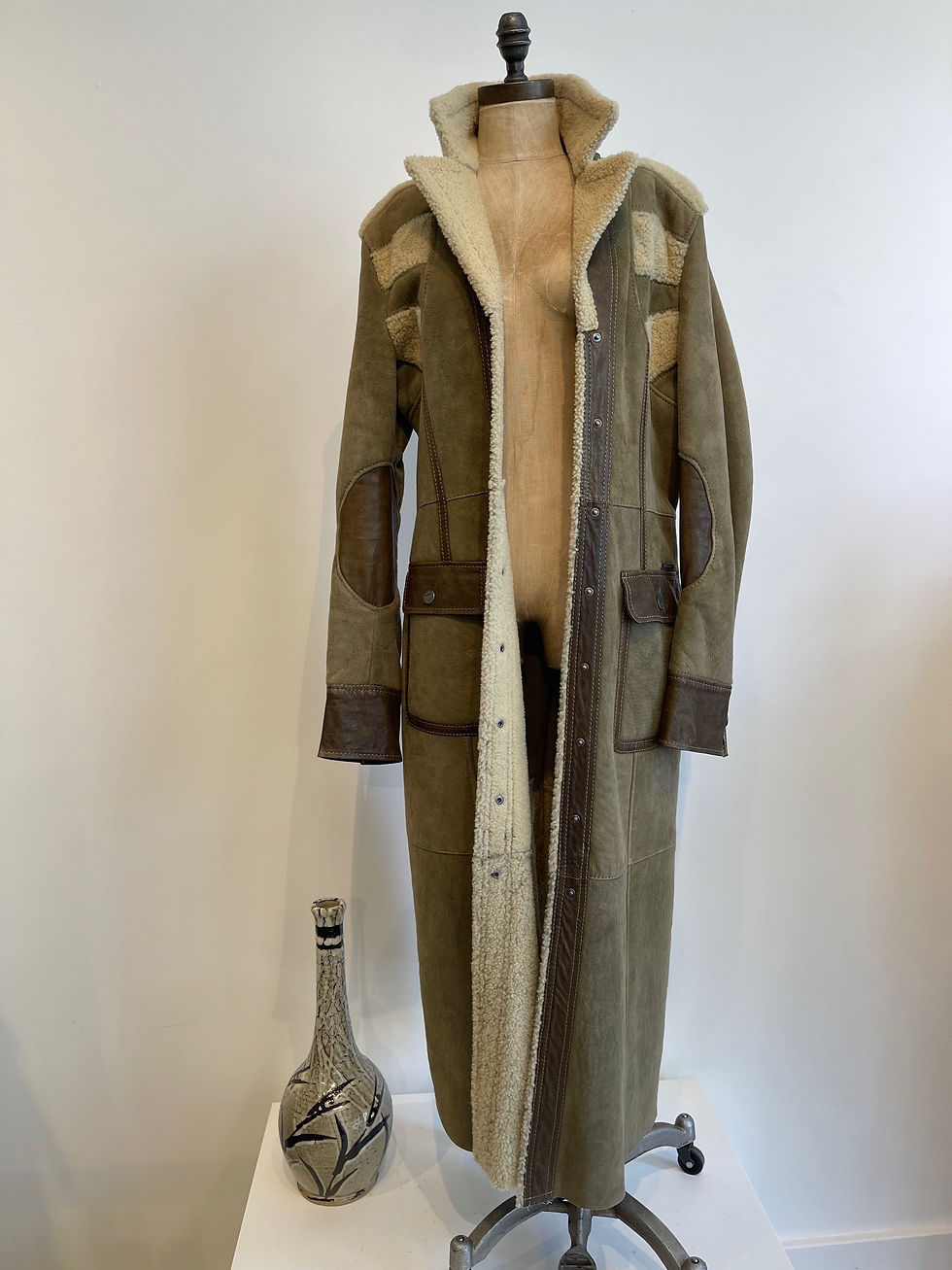 Thumbnail: John Galliano RARE Leather Shearling Coat 